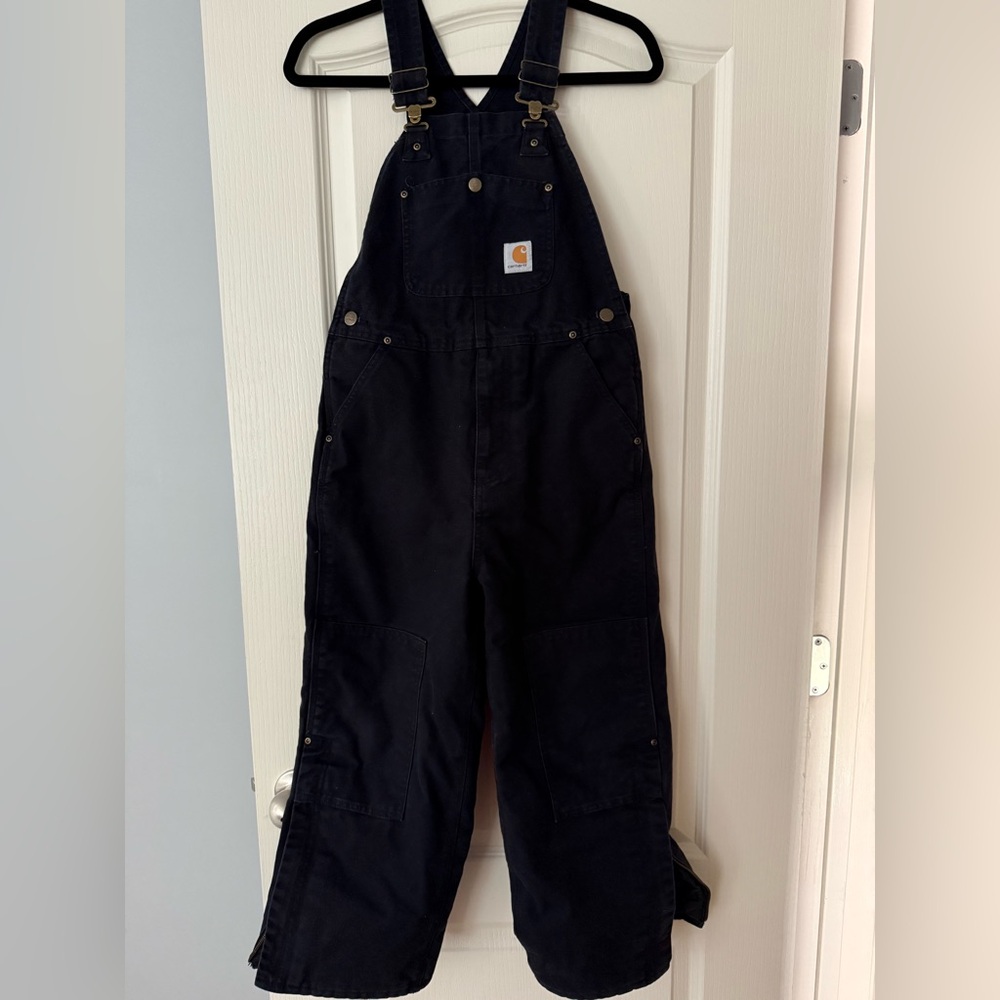 Youth Carhartt Insulated Bibs EUC